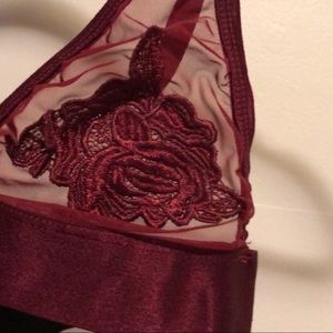 Floral embroidered sheer bralette